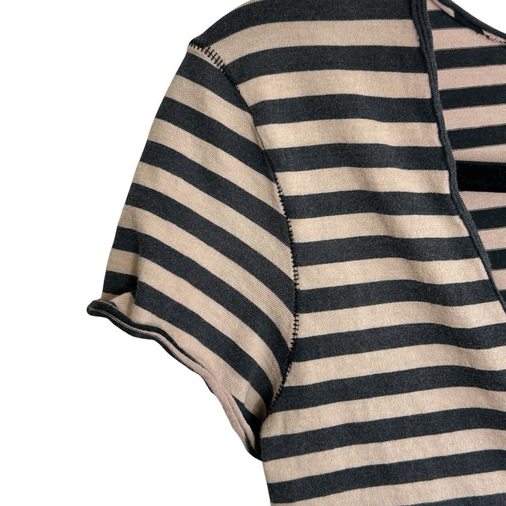 VTG Y2k Free People Striped T Shirt XS Grunge Indie Sleaze Festival V Neck Peru - Picture 9 of 11